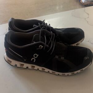 On Running woman’s Black and White Athletic Shoes